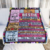 Personalized To My Bestie Blanket From Best Friend Sister Thank You Custom Name Bestie Friendship Birthday Christmas Customized Fleece Throw Blanket | siriusteestore