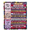 Personalized To My Bestie Blanket from Best Friend Sister You Will Always Be In My Heart Bestie Birthday Thanksgiving Christmas Customized Fleece Throw Blanket | siriusteestore