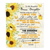 Personalized To My Bonus Daughter Blanket From Bonus Mom Sunflower I Love You Beautiful Stepdaughter Birthday Graduation Christmas Customized Fleece Blanket | siriusteestore
