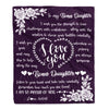 Personalized To My Bonus Daughter Blanket From Mom I Wish You The Strength Daughter StepDaughter Birthday Graduation Christmas Customized Bed Fleece Blanket | siriusteestore