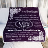 Personalized To My Bonus Daughter Blanket From Mom I Wish You The Strength Daughter StepDaughter Birthday Graduation Christmas Customized Bed Fleece Blanket | siriusteestore