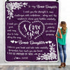 Personalized To My Bonus Daughter Blanket From Mom I Wish You The Strength Daughter StepDaughter Birthday Graduation Christmas Customized Bed Fleece Blanket | siriusteestore