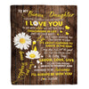 Personalized To My Bonus Daughter Blanket From Mom Never Forget I Love You Daisy StepDaughter Birthday Graduation Christmas Customized Bed Fleece Blanket | siriusteestore