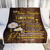 Personalized To My Bonus Daughter Blanket From Mom Never Forget I Love You Daisy StepDaughter Birthday Graduation Christmas Customized Bed Fleece Blanket | siriusteestore