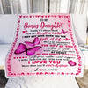 Personalized To My Bonus Daughter Blanket From Mom Stepmother Butterfly Family Isn't Always Blood Stepdaughter Birthday Christmas Customized Fleece Blanket | siriusteestore