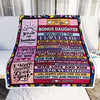 Personalized To My Bonus Daughter Blanket From Mom Wood You Are My Sunshine I Love You Birthday Graduation Christmas Customized Bed Fleece Throw Blanket | siriusteestore