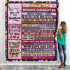 Personalized To My Bonus Daughter Blanket From Mom Wood You Are My Sunshine I Love You Birthday Graduation Christmas Customized Bed Fleece Throw Blanket | siriusteestore