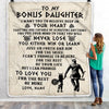 Personalized To My Bonus Daughter Blanket From Stepdad You Will Never Lose Viking Stepdaughter Birthday Graduation Christmas Customized Fleece Blanket | siriusteestore
