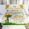 Personalized To My Bonus Daughter Blanket From Stepmom Never Forget That I Love You Sunflower Stepdaughter Birthday Christmas Customized Fleece Blanket | siriusteestore