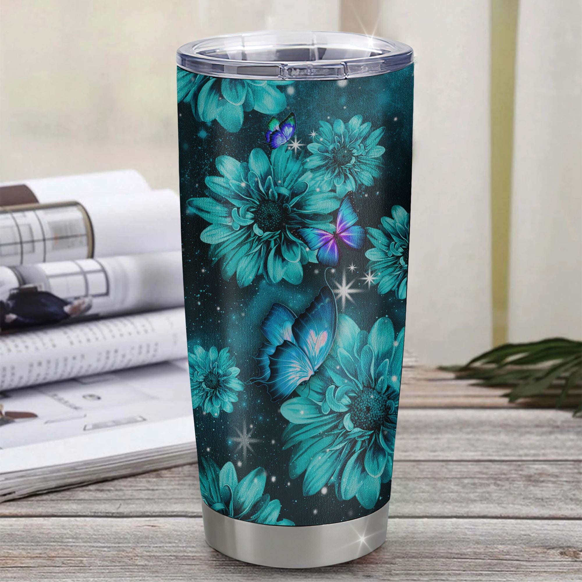 Personalized To My Bonus Daughter From Stepmom Stainless Steel Tumbler Cup Butterfly You Are Braver Than You Seem Stepdaughter Birthday Graduation Christmas Travel Mug | siriusteestore