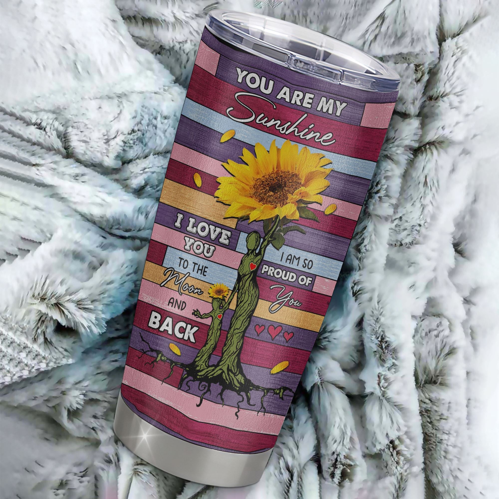 Personalized To My Bonus Daughter From Stepmom Stainless Steel Tumbler Cup Wood Sunflower Never Forget I Love You Stepdaughter Birthday Graduation Christmas Travel Mug | siriusteestore