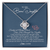 Love Knot Necklace | Personalized To My Bonus Daughter Necklace From Mom Dad We Are Family Forever Jewelry Step Daughter Pendant Birthday Christmas Customized Gift Box Message Card | siriusteestore