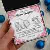 Forever Love Necklace | Personalized To My Bonus Daughter Necklace from Stepmother Always Keep Me in Your Heart Stepdaughter Birthday Christmas Customized Gift Box Message Card | siriusteestore