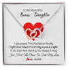 Interlocking Hearts Necklace | Personalized To My Bonus Daughter Necklace from Stepmother I Squeezed This Necklace Stepdaughter Birthday Graduation Christmas Customized Gift Box Message Card | siriusteestore