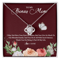 Personalized To My Bonus Mom Necklace Thank You For Being A