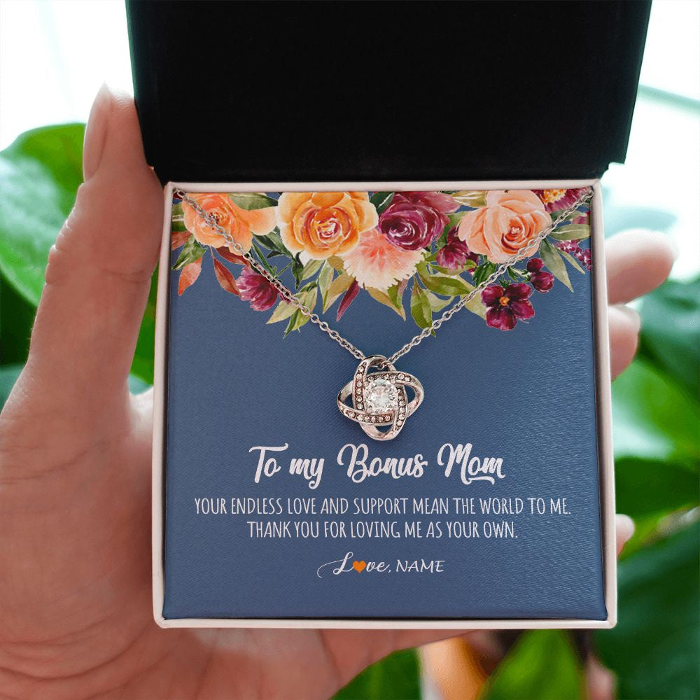 to My Mom Thank You Necklace Gift - Rose Gold