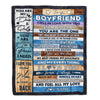 Personalized To My Boyfriend Blanket From Girlfriend Wood I Fell In Love With You Boyfriend Anniversary Valentines Day Wedding Christmas Fleece Throw Blanket | siriusteestore