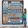 Personalized To My Boyfriend Blanket From Girlfriend Wood You Are My Sunshine I Love You Boyfriend Anniversary Valentines Day Christmas Fleece Throw Blanket | siriusteestore