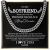 Cuban Link Chain Necklace | Personalized To My Boyfriend Necklace From Girlfriend Wherever The Journey Boyfriend Birthday For Him Valentines Day Christmas Customized Gift Box Message Card | siriusteestore