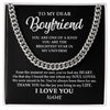 Cuban Link Chain Necklace | Personalized To My Boyfriend Necklace From Girlfriend You Are One Of A Kind Boyfriend Birthday Valentines Day Christmas Customized Gift Box Message Card | siriusteestore