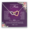 Interlocking Hearts Necklace | Personalized To My Boyfriend's Mom Necklace I Will Forever Be Grateful To You Boyfriend's Mom Mother's Day Pendant Jewelry Customized Gift Box Message Card | siriusteestore