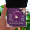 Love Knot Necklace | Personalized To My Boyfriend's Mom Necklace I Will Forever Be Grateful To You Boyfriend's Mom Mother's Day Pendant Jewelry Customized Gift Box Message Card | siriusteestore