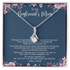 Alluring Beauty Necklace | Personalized To My Boyfriend's Mom Necklace Thank You For Welcoming Me Boyfriends Mom Mother's Day Birthday Pendant Jewelry Customized Gift Box Message Card | siriusteestore