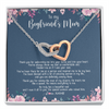 Interlocking Hearts Necklace | Personalized To My Boyfriend's Mom Necklace Thank You For Welcoming Me Boyfriends Mom Mother's Day Birthday Pendant Jewelry Customized Gift Box Message Card | siriusteestore