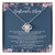 Love Knot Necklace | Personalized To My Boyfriend's Mom Necklace Thank You For Welcoming Me Boyfriends Mom Mother's Day Birthday Pendant Jewelry Customized Gift Box Message Card | siriusteestore
