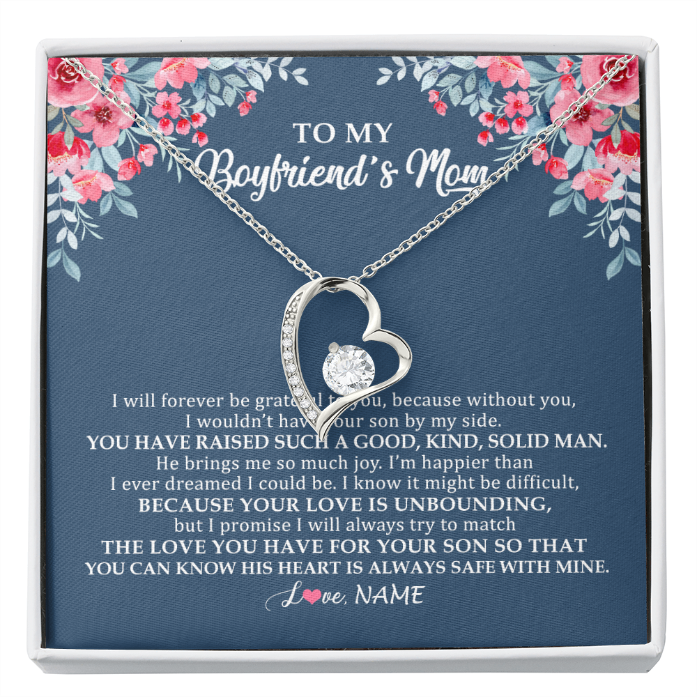 Boyfriend's Mom Gift-Forever Grateful- Love Knot Necklace – Worthy Gifts Co