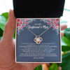 Love Knot Necklace | Personalized To My Boyfriend's Mom Necklace from Daugter I Will Forever Be Grateful Mother In Law Jewelry Birthday Wedding Christmas Customized Message Card | siriusteestore