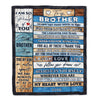 Personalized To My Brother Blanket From Sister Wood Believe In Your Self Thank You Brother Birthday Thanksgiving Christmas Customized Bed Fleece Throw Blanket | siriusteestore