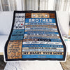 Personalized To My Brother Blanket From Sister Wood Believe In Your Self Thank You Brother Birthday Thanksgiving Christmas Customized Bed Fleece Throw Blanket | siriusteestore