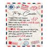Personalized To My Cousin Blanket Air Mail Letter I Love You Cousin Birthday Christmas Thanksgiving Graduation Customized Fleece Throw Blanket | siriusteestore