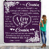 Personalized To My Cousin Blanket From Family I Wish You The Strength Daughter Cousin Birthday Graduation Christmas Customized Bed Fleece Throw Blanket | siriusteestore