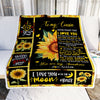 Personalized To My Cousin Blanket From Family Never Forget I Love You Sunflower Cousin Birthday Graduation Christmas Customized Bed Quilt Fleece Throw Blanket | siriusteestore