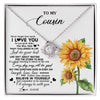 Love Knot Necklace | Personalized To My Cousin Necklace From Family Sunflower Wood Laugh Love Live Cousin Birthday Graduation Christmas Customized Gift Box Message Card | siriusteestore