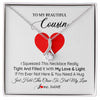 Alluring Beauty Necklace | Personalized To My Cousin Necklace from Family I Squeezed This Necklace Cousin Birthday Graduation Christmas Customized Gift Box Message Card | siriusteestore