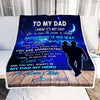 Personalized To My Dad Blanket From Daughter Grateful I Love You Dad Birthday Thanksgiving Fathers Day Christmas Customized Fleece Throw Blanket | siriusteestore