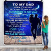 Personalized To My Dad Blanket From Daughter Grateful I Love You Dad Birthday Thanksgiving Fathers Day Christmas Customized Fleece Throw Blanket | siriusteestore