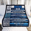 Personalized To My Dad Blanket From Daughter Son Wood Everything I Am You Helped Me To Be Dad Birthday Fathers Day Christmas Customized Fleece Blanket | siriusteestore