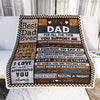 Personalized To My Dad Blanket From Daughter Son Wood Thank You For All The Time Dad Birthday Fathers Day Christmas Customized Bed Fleece Throw Blanket | siriusteestore