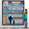 Personalized To My Dad Blanket From Daughter Wood I Am So Proud Of You Dad Birthday Fathers Day Thanksgiving Christmas Customized Bed Fleece Throw Blanket | siriusteestore