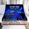 Personalized To My Dad Blanket From Son Grateful I Love You Dad Birthday Thanksgiving Fathers Day Christmas Customized Fleece Throw Blanket | siriusteestore