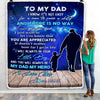 Personalized To My Dad Blanket From Son Grateful I Love You Dad Birthday Thanksgiving Fathers Day Christmas Customized Fleece Throw Blanket | siriusteestore