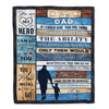 Personalized To My Dad Blanket From Son Wood I Am So Proud Of You Dad Birthday Fathers Day Thanksgiving Christmas Customized Bed Fleece Throw Blanket | siriusteestore