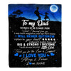Personalized To My Dad Blanket from Daughter Kids I Love You Always Forever Dad Father's Day Birthday Thanksgiving Christmas Customized Fleece Blanket | siriusteestore