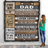 Personalized To My Dad Blanket from Daughter Son Wood Thank you For Love And Support Dad Fathers Day Birthday Christmas Customized Bed Fleece Throw Blanket | siriusteestore