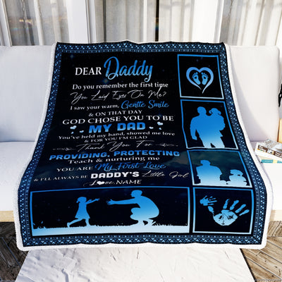 Personalized To My Dad Blanket from Daughter Thank You I'll Always Be Daddy's Little Girl Dad Father's Day Birthday Christmas Customized Fleece Blanket | siriusteestore