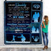 Personalized To My Dad Blanket from Daughter Thank You I'll Always Be Daddy's Little Girl Dad Father's Day Birthday Christmas Customized Fleece Blanket | siriusteestore